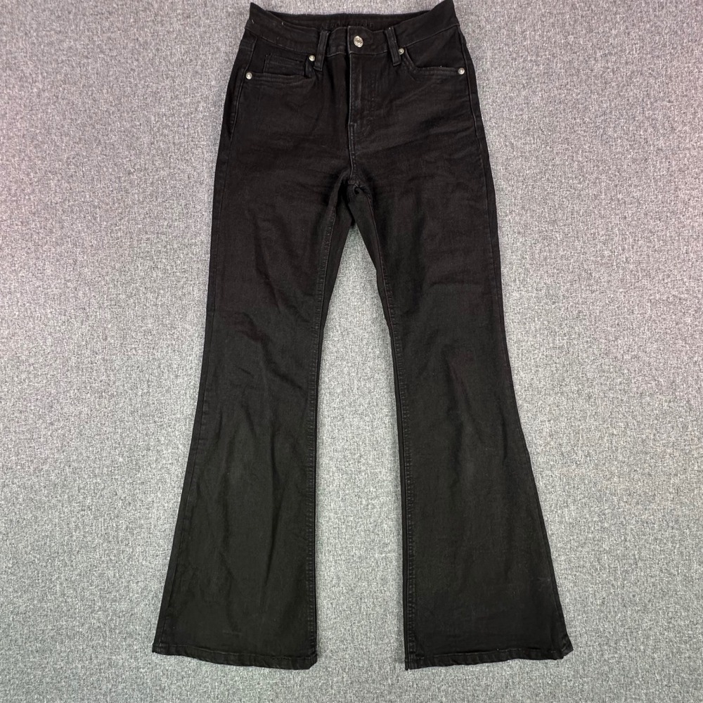 Aeropostale Jeans Womens 2 High Rise Flare Black Stretch 6556-3966-2398-01-0